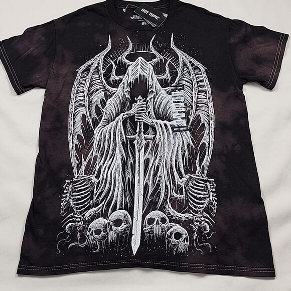 Vampire Freaks metal bat gothic castle red black shirt VampFreaks Small Unisex - Picture 2 of 9